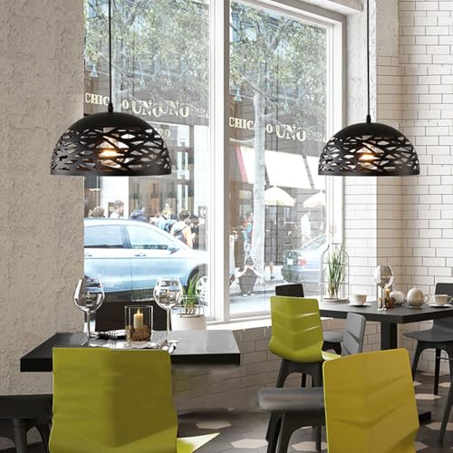 Source lumineuse E27 en suspension industrielle fer noir
