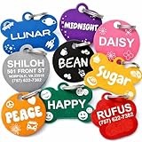 Dr. Fremont's Pet ID Tag Custom for Dog Cat Personalized | Many Shapes and Colors to Choose from | Made in USA | Strong Anodized Aluminum
