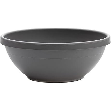 Blom Terra Round Plant Bowl (14 Inch, Charcoal)