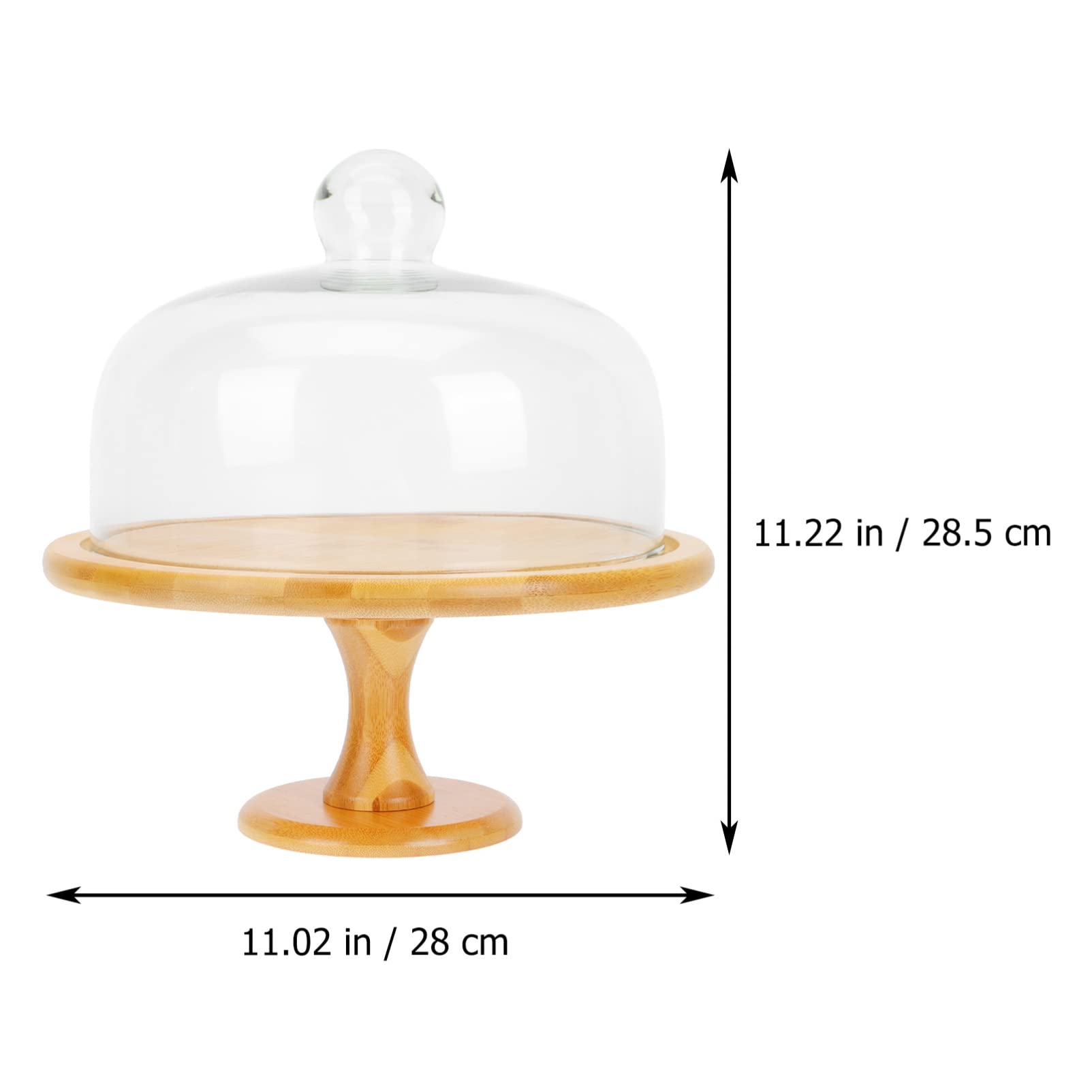 Support de gâteau avec couverture de dôme: 1 set Gâteau de gâteau de gâteau à gâteaux Tour de cupcake Dessert Serveur de plateau de plateau de plateau de plateau avec couvercle for une fête d'annivers