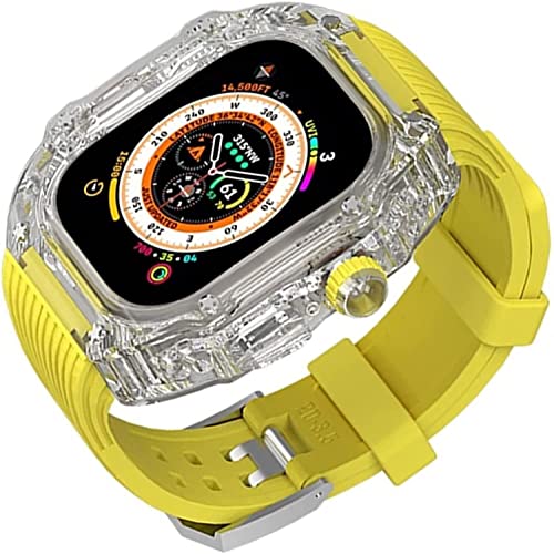 Correa de repuesto totalmente transparente VELORE con kit Rm Mod para Apple Watch Ultra