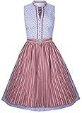 MarJo Trachten Damen Trachten-Mode Midi Dirndl Sabella in Hellblau traditionell, Größe:38, Farbe:Hellblau