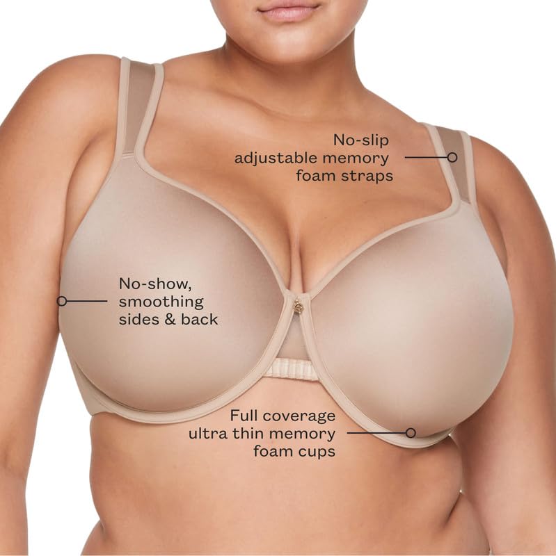 ThirdLove Perfect Coverage Bra, Full Coverage Bra, High Support for Large Bust, Bras for Women, Underwire Support, Smoothing4