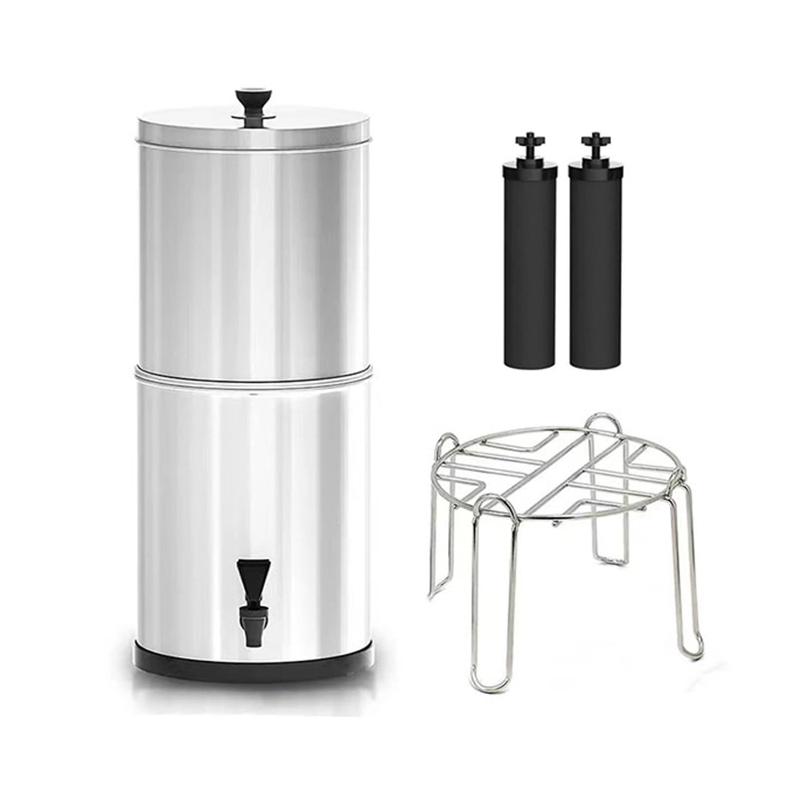 Mehrstufiger Umkehrosmose-Wasserfilter, Gravity Water Filter System BB9-2 11L Wasserfilter Eimer for Home Outdoor Camping Notfallvorsorge Campingausrüstung mit auslaufsicherem Design (Color : Figure