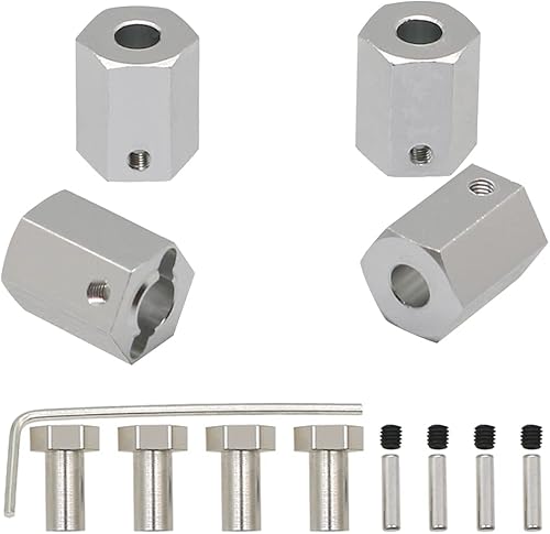 Miniatura 6 de Rcawd Adaptador de cubo hexagonal de rueda de 0.47 pulgadas compatible con Arrma 3s Blx, adaptador de cubo hexagonal de rueda para Arrma New Old Big