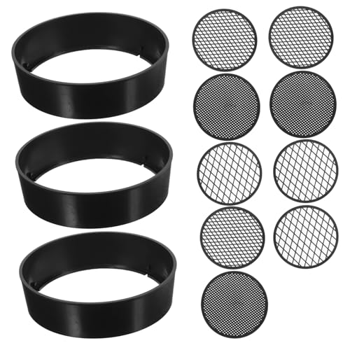 JOINPAYA 3セット 手持ち軽量プラスチック製土壌ふるい 耐久性と交換可能メッシュ付き 園芸用砂利 小石除去用土ふるいパネル ガーデニング土