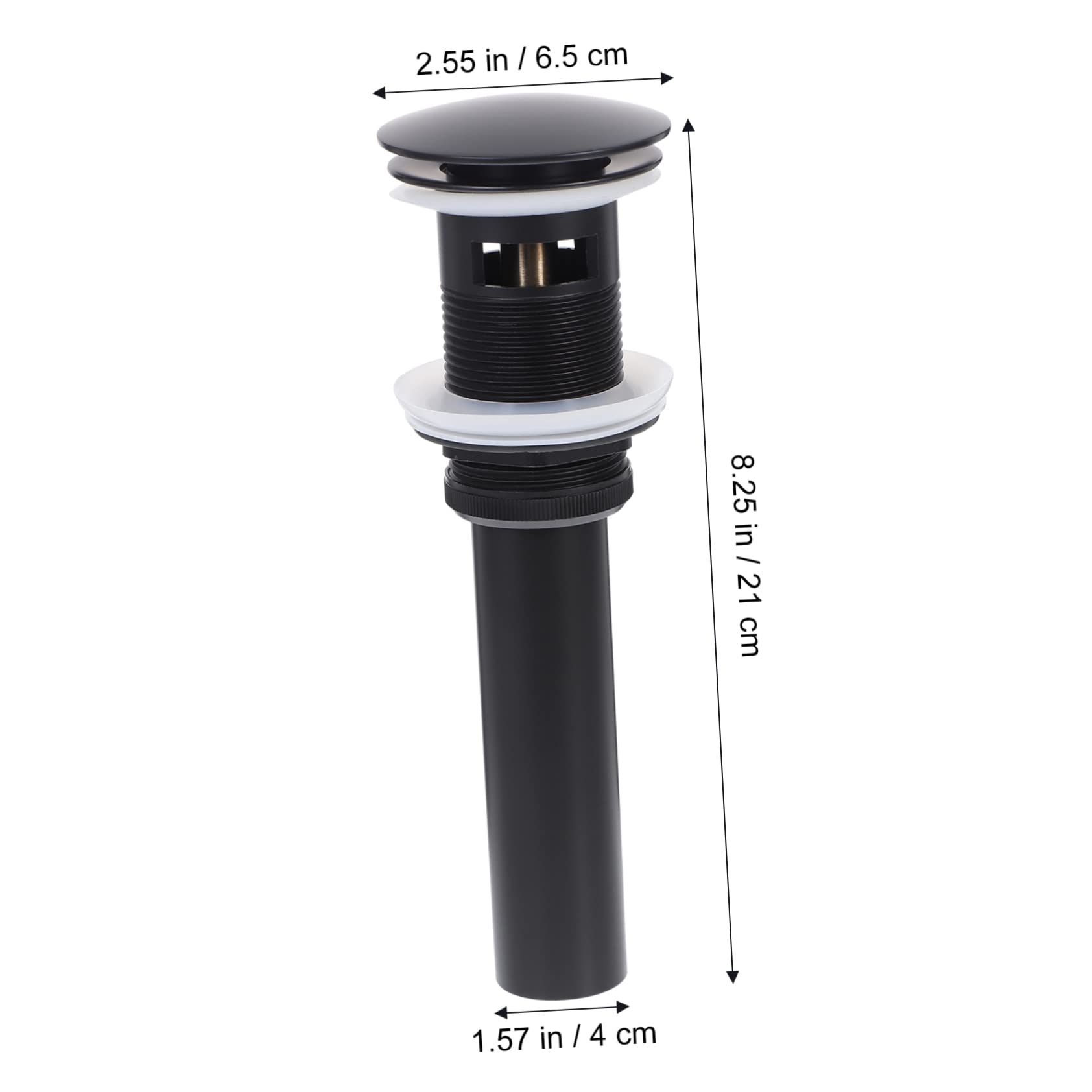 Hemobllo Tappo per Lavabo Pop Up in Rame Nero per Lavabo Bagno, Scarico Lavandino Bagno, Facile Installazione, Resistente e Affidabile