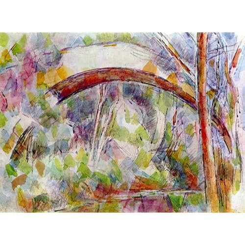 Rivière au pont des trois sources Cézanne impression giclée murale 61x81