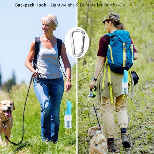Image of Portable Dog Water Bottle, Leak-Proof Pet Water Dispenser with Water-Saving Reflow, One-Hand Operation & Dishwasher Safe Travel Bottle for Walking, Hiking & Travel