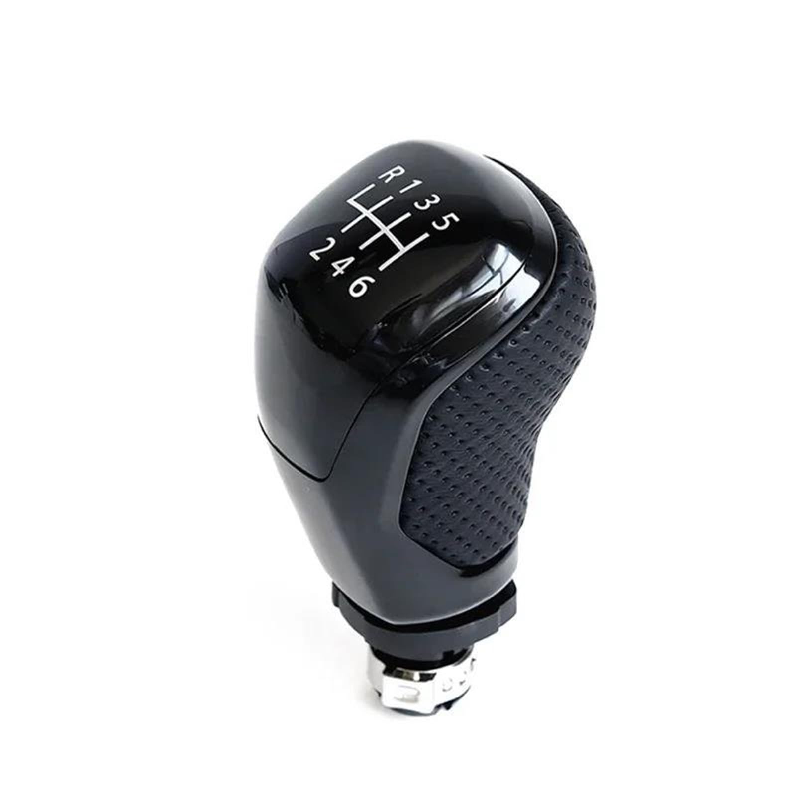 Fhuwaz Black 6 Speed Car Gear Knob For A4 B6 B7 B8 A6 A3 Golf Polo Bora Passat Ibiza 6J Seat Leon Mk1 12Mm 5 6 Speed Car Shift Gear Knob Lever(Black 6 Speed)