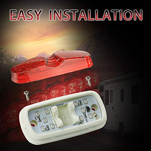 Wellmax Led Trailer Marker Lights, 6 Red And 6 Amber Combination Bullseye Lights, Rear And Side Exterior Clearance Surface And Sleeper Panel Mount, 12V Universal Fit #TOP6