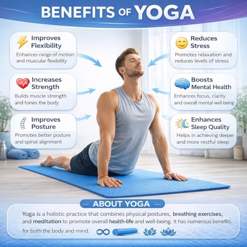 Image of Mommers Yoga Mat 4mm Thickness I Anti Slip EVA Workout Mat for Men & Women I 6x2 Feet Lightweight Exercise Mat for Yoga I Gym, Pilates & Home Workout