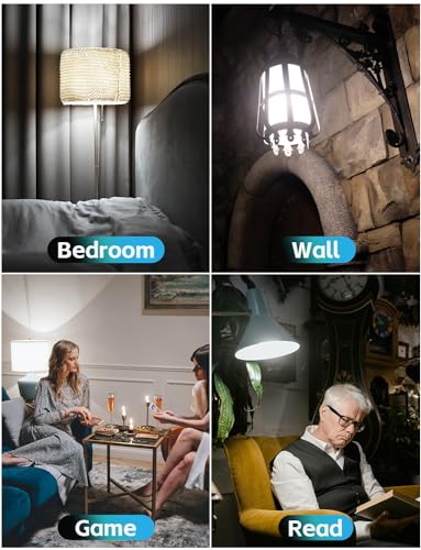 Image of Jensense Edison Bulbs E26 LED Bulb 60 Watt Equivalent, Vintage LED Light Bulbs CRI90+ ST19, Dimmable Clear Light Bulbs (5000K Daylight, 6watt-4 Pack)
