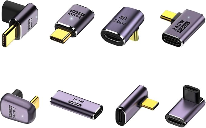 日本の中小企業 MSL FORCE USB-C オス メス 変換アダプタ USB4 Thunderbolt 3 40Gbps PD 240W 5A 8K@60Hz 4K@60Hz uc240 1個 Dタイプ