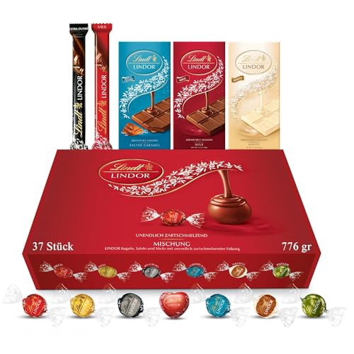 Lindt Schokoladen-Geschenkbox – 776gr (37-teiliges Set) – Verschiedene...