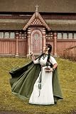 Leonardo Carbone® Średniowieczna peleryna Frantz z kapturem – średniowieczna odzież damska męska, peleryna męska, kostium hobbit, LARP, Wikingowie, cosplay, renesansowy, Halloween, 100% bawełna