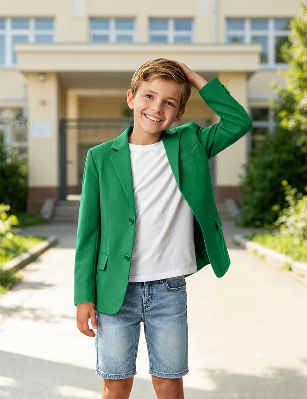 Image of Visaccy Boys Suit Jacket Toddler Formal Blazer Slim Fit Sport Coat for Kids
