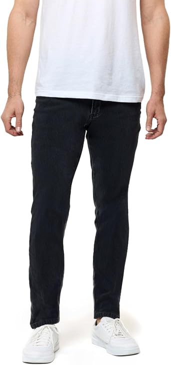 Mens Jeans Stretch Denim Slim Fit Tapered Leg Ultra Soft Comfort