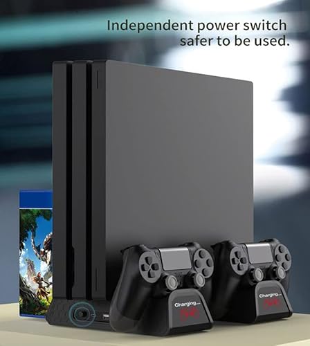 Base Vertical Carregador Cooler 3 In1 Ps4,Slim e Pro