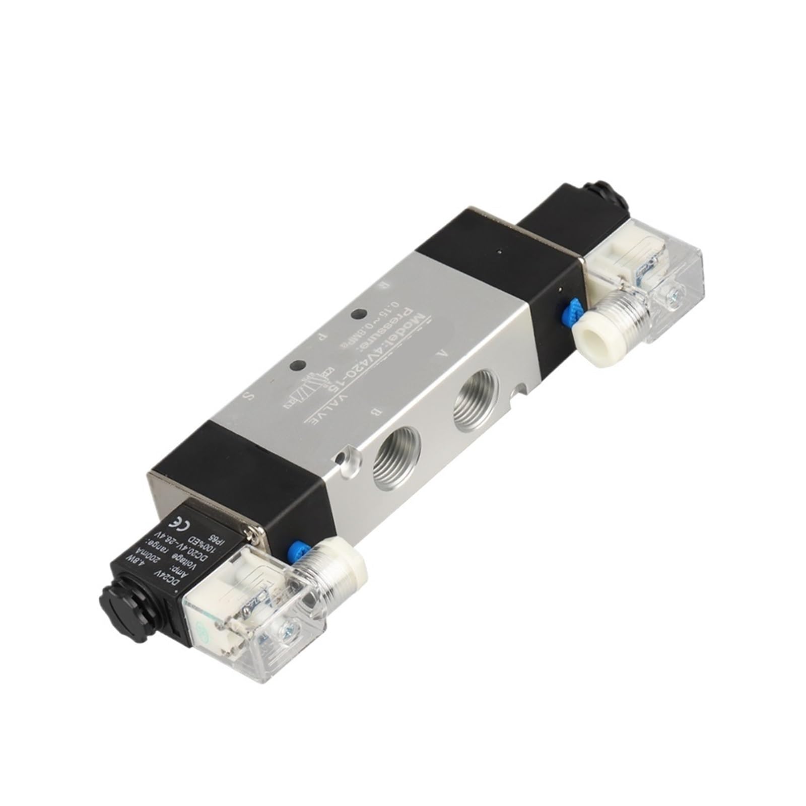 Electroválvula neumática 4V420-15 de 5/2 vías y doble bobina, válvula de control de aire for sistemas de automatización industrial(AC110V)