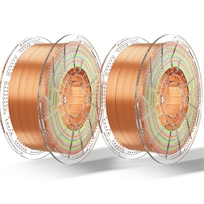 Conjure Silk Rainbow PLA 3D Printer Filament, Multicolor Rainbow PLA Red Orange...