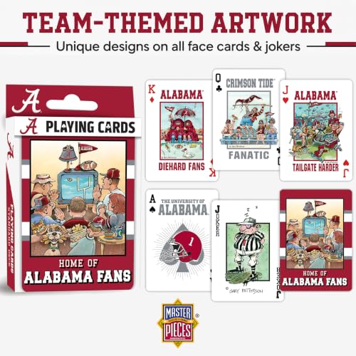 Image of Masterpieces Alabama Playing Cards - Crimson Tide Fan Deck