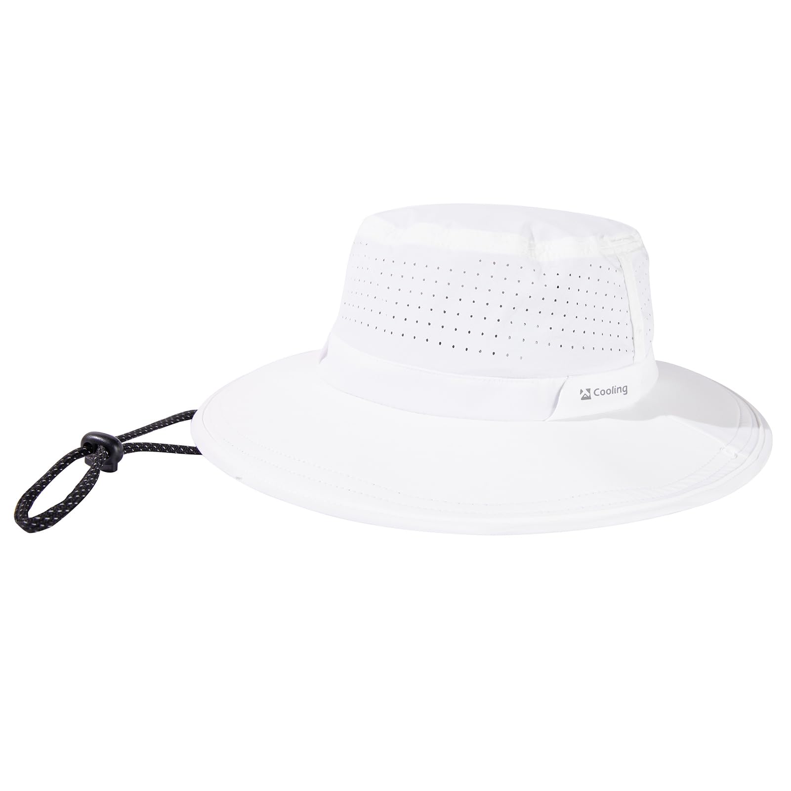 TOP-EX Chapeau de soleil pour homme avec protection UV à large bord - Refroidissement - Pliable - Pour l'extérieur, la randonnée, la pêche - Taille 40 - 21,4 cm