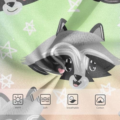 CHIFIGNO Boys Cotton Underwear Printed Briefs Soft Underwear Briefs for Toddler Boy, Cute Cartoon Raccoon Pastel3