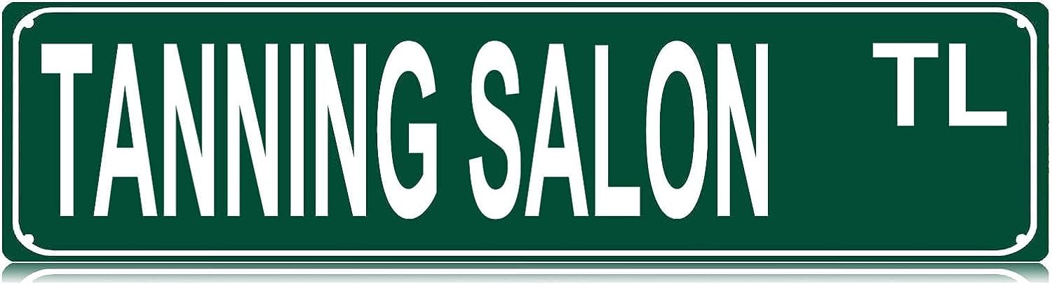 Tanning Salon Tl Sign Warning Sign Tanning Salon Sign Novelty Zone Sign Wall Decor For Farm Yard Front Door Indoor Outdoor Street Sign Rustic Road Sign 40x10 Cm