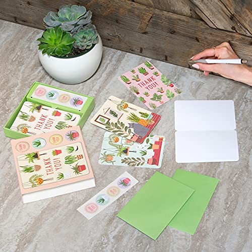 Image of Note Card & Sticker Set by Studio Oh! - Grow with Me Thank You - Set of 12-3.5 inch x 5.25 inch Blank Cards with Envelopes and Stickers - Includes 3 Cards Each of 4 Designs