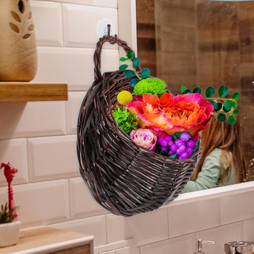 Maceteros de pared estilo pastoral para decorar dormitorios con plantas artificiales 7