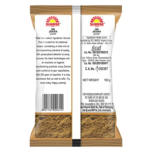 Image of Sunrise Pure Cumin Spice Powder Pouch, 100 gram