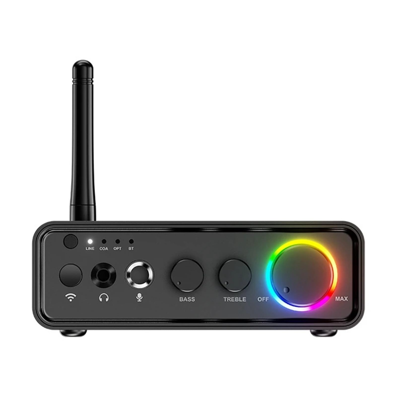 Mini Amplificador de Potencia Bluetooth 5.3 Clase D 2.0 Amplificador 100Wx2 200W