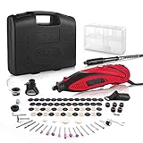 🔨6 Stufen Variable Drehzahlsteuerungen- Die Motor-Drehzahl lässt sich stufenlos von 10'000 bis 32'000 Umdrehungen einstellen und bleibt durch den separaten Ein-/Ausschalter auch nach einer Schaffenspause unverändert