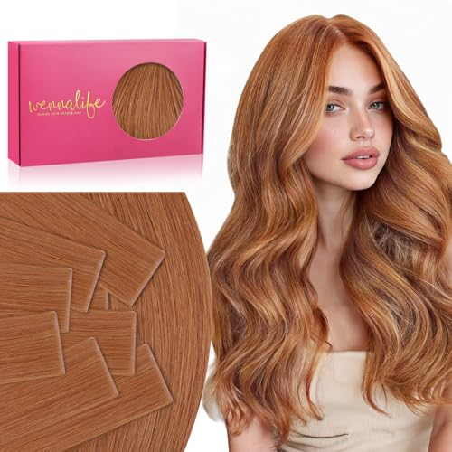 Image of WENNALIFE Invisi Edge Tape in Hair Extensions Human Hair,#330,14 Inch