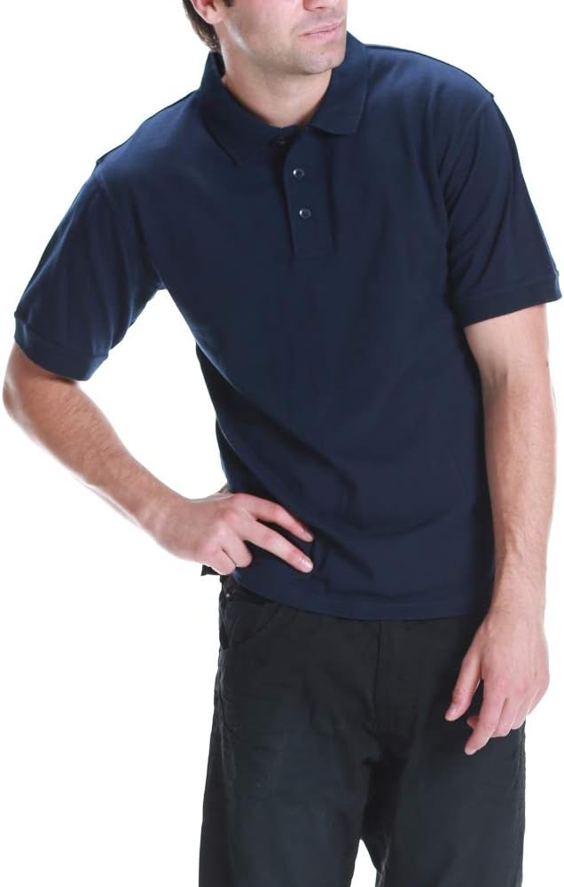Men's Polo Shirt - Short Sleeve Regular Fit Classic Pique Solid Casual 3 Button Collared Top - Image 4