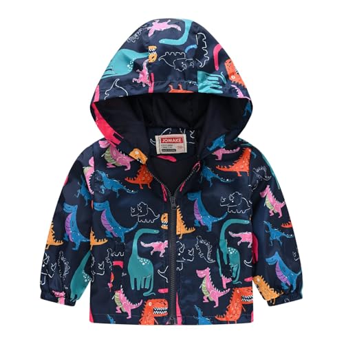 Toddler Kids Windproof Jacket Cute Cartoon Graphic Lightweight Windbreaker Kids Casual Running Hiking Outdoor Rain Jackets