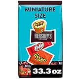 HERSHEY'S, KIT KAT and REESE'S Assorted Flavored Miniatures, Halloween Candy Party Pack, 33.38 oz