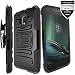 Moto G Play Case, Moto G4 Play Case With Tempered Glass Screen Protector,IDEA LINE(TM) Combo Holster Kickstand Belt Clip - Black (Not Fit Moto E4 / Moto G4 and Moto G4 Plus)