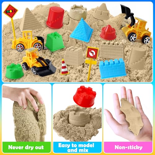 Image of Sensory Bin Construction Kit with Sensory Sand | Play Sand, Pretend Play Beach Toy, Sandbox for Girls and Boys