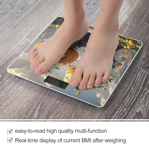 Báscula digital de baño con pantalla LED clara, plataforma 10 in×10 in miniatura 5