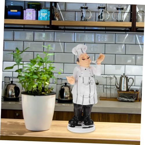 Statue de chef en résine MAGICLULU pour décoration de café - 5