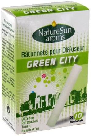 NatureSun AromsGreen City Sticks โ 10 Sticks โ Optimum Use of Green City Diffuser