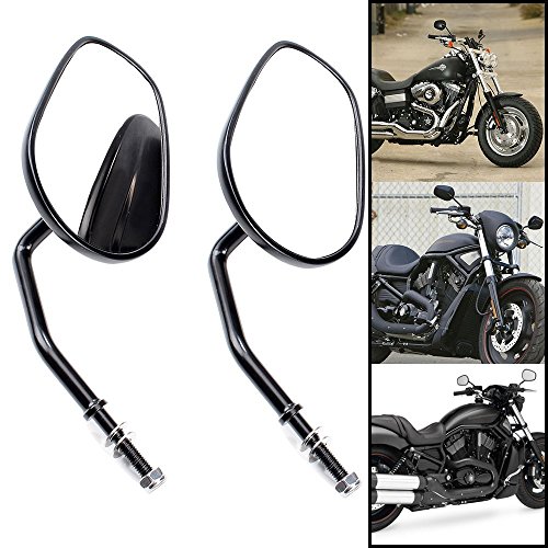 Okstno Rearview Mirrors For Flstc Fxdb Dyna Fxdf Flstf 8Mm (Black) #TOP3