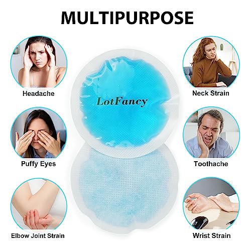 image for LotFancy Ice Pack for Injuries Reusable, 8 Small Gel Heating Cooling P