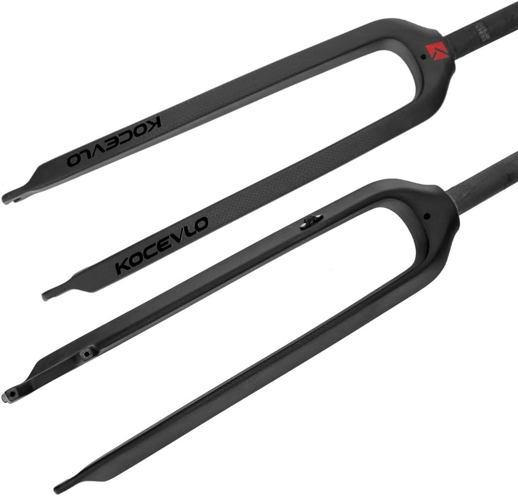 26 27.5 29 Carbon Fiber Bike Fork Disc Brake Mountain Bike Rigid Fork 1-1/8'' Straight Front Fork QR 9mm(26'')