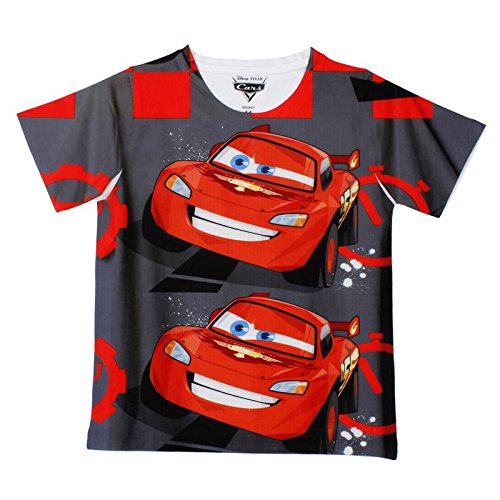 Image of Cars Boy's Plain Regular fit T-Shirt (DCR0044 Grey 5-6 Years)