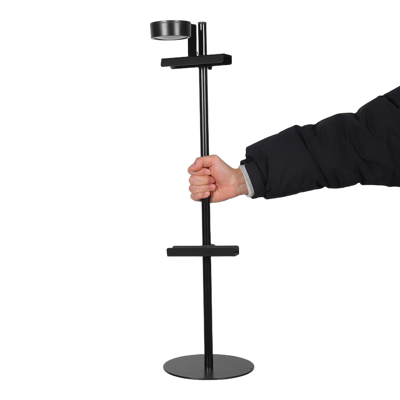 Générique Chevalet de Table Réglable en Fer Noir avec Éclairage Intégré