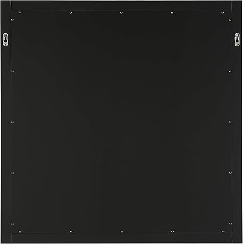 Miniatura 2 de Design House Espejo Shorewood, marco de madera negro mate, cuadrado, 30 x 0.75 x 30 pulgadas, 589655