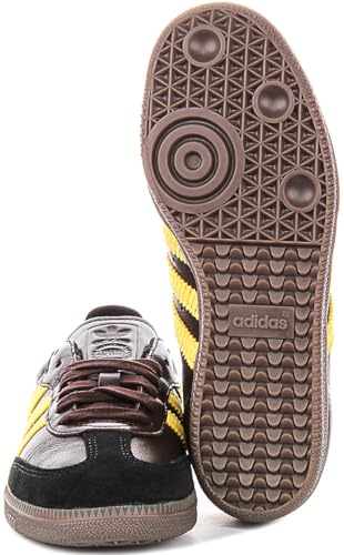 Image of adidas Samba Og Men's 3-Stripes Retro Contrast 70S Trainers (Dark Brown, US 8)